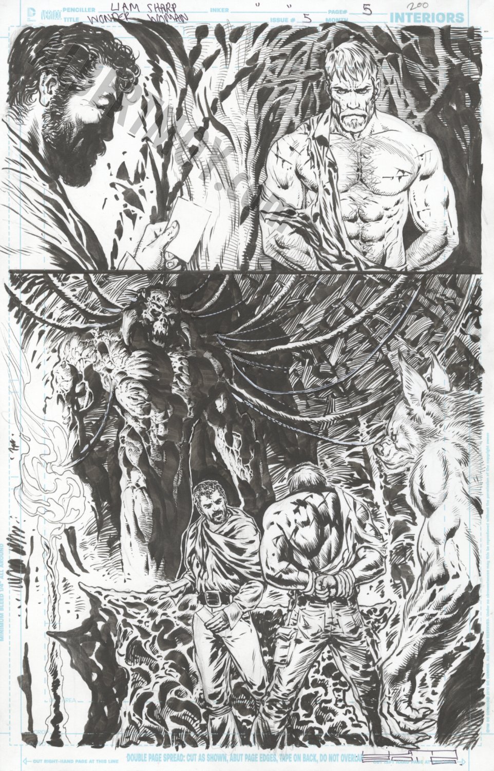 Albert Moy Original Comic Art Wonder Woman By Liam Sharp